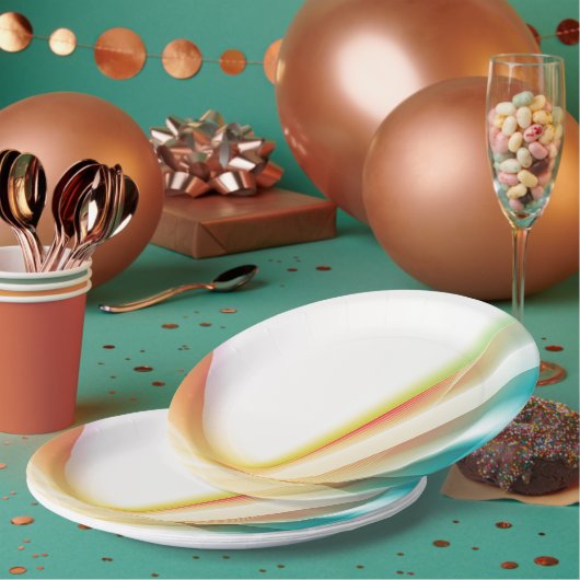 Abstracte wervelkolom 2 papieren bordje (Multi)