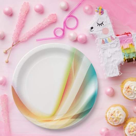 Abstracte wervelkolom 2 papieren bordje (Feest)