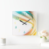 Abstracte wervelkolom 2 vierkante klok (Huis)