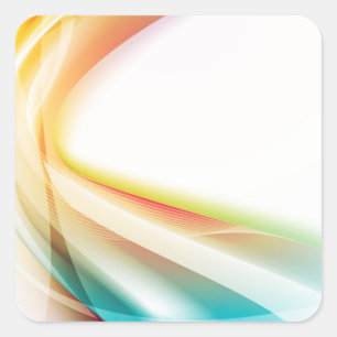 Abstracte wervelkolom 2 vierkante sticker