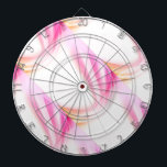 Abstracte wervelkolom 3 dartbord<br><div class="desc">Zacht roze en perzikvormig abstract ontwerp.</div>