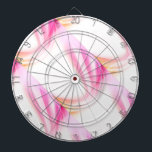 Abstracte wervelkolom 3 dartbord<br><div class="desc">Zacht roze en perzikvormig abstract ontwerp.</div>