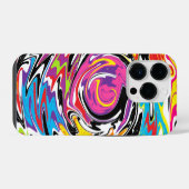 Abstracte wervelkolom iPhone hoesje (Achterkant horizontaal)