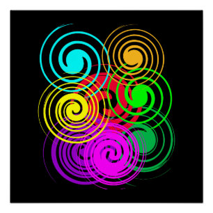 Abstracte wervelkolom perfect poster