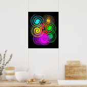 Abstracte wervelkolom poster (Keuken)