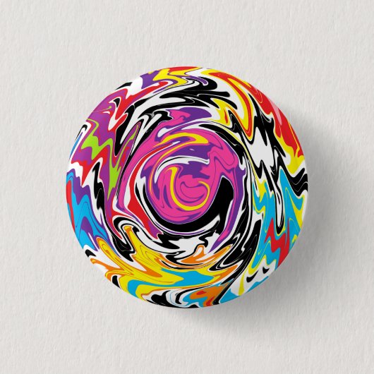 Abstracte wervelkolom ronde button 3,2 cm (Voorkant)
