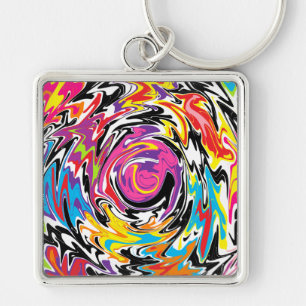 Abstracte wervelkolom sleutelhanger