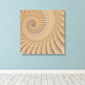 Abstracte wervelkolom van Undertow Tan Canvas Afdruk (Insitu (Houten vloer))