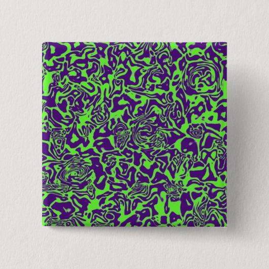 Abstracte wervelkolom vierkante button 5,1 cm (Voorkant)