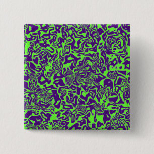 Abstracte wervelkolom vierkante button 5,1 cm