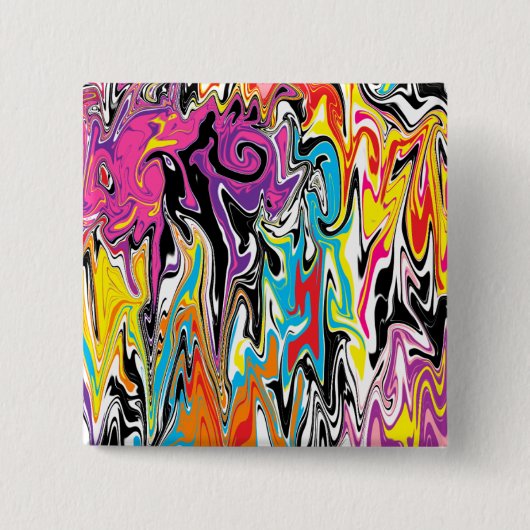 Abstracte wervelkolom vierkante button 5,1 cm (Voorkant)
