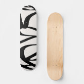 Abstracte wervelkolommen vormen zwart en beige crè persoonlijk skateboard (Voorkant)