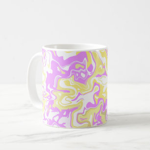 Abstracte wervelkunst met pastelkleuren koffiemok