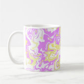 Abstracte wervelkunst met pastelkleuren koffiemok (Links)