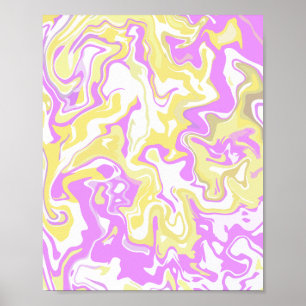 Abstracte wervelkunst met pastelkleuren poster
