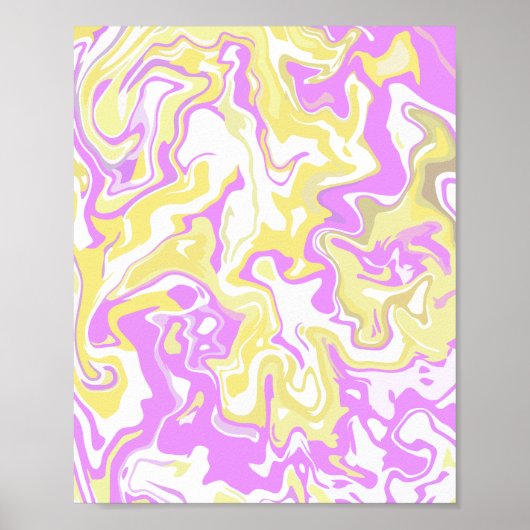 Abstracte wervelkunst met pastelkleuren poster (Voorkant)