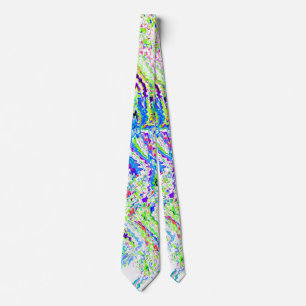 Abstracte wervelpatronen kleurrijk, helder stropdas