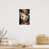 Abstracte Wervelposter | Retro Psychodelisch 2 Poster (Keuken)