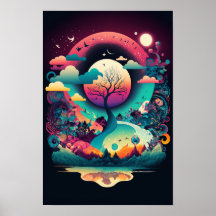 Abstracte Wervelposter | Retro Psychodelisch 5