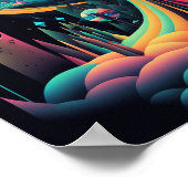 Abstracte Wervelposter | Retro Psychodelisch 6 Poster (Hoek)