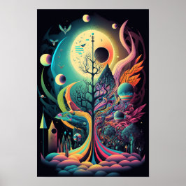 Abstracte Wervelposter | Retro Psychodelisch 6 Poster