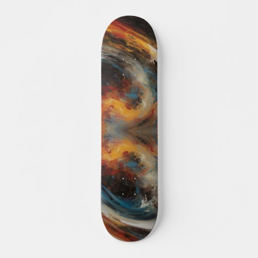 Abstracte Wervelwind Kunstschildering Persoonlijk Skateboard (Voorkant)
