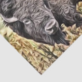 Abstracte Westerne buffel Tissuepapier (Detail)