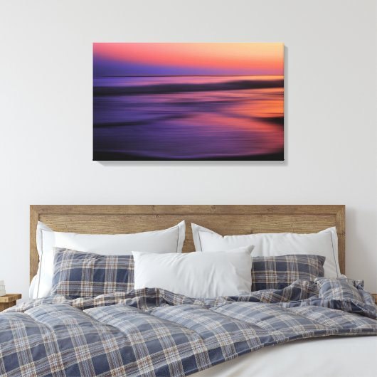Abstracte westkust van de Sunset Ocean Canvas Afdruk (Insitu (Slaapkamer))