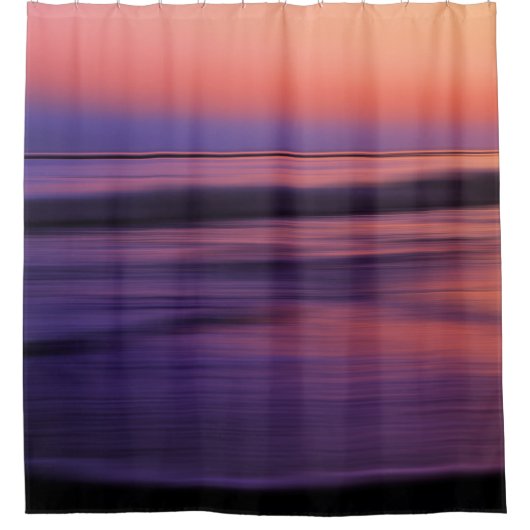 Abstracte westkust van de Sunset Ocean Douchegordijn (Voorkant)