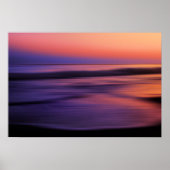 Abstracte westkust van de Sunset Ocean Poster (Voorkant)