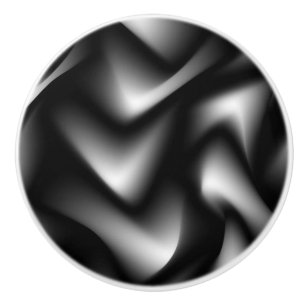 Abstracte Weven in zwart-wit Keramische Knop