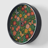 Abstracte Whimsical Daisies Vlinders Kunst Klokken (Hoek)
