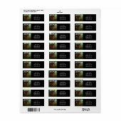 Abstracte Whimsical Little Hunting Cabin Etiket (Full Sheet)