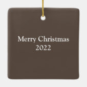 Abstracte Whimsical Little Hunting Cabin Keramisch Ornament (Achterkant)