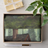 Abstracte Whimsical Little Hunting Cabin Tissuepapier (Geschenk)