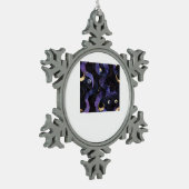 Abstracte Whimsigoth Pattern Classic Tin Sneeuwvlok Ornament (Links)