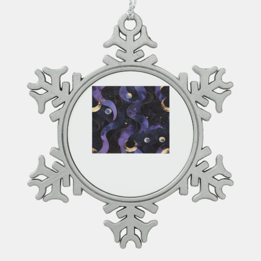 Abstracte Whimsigoth Pattern Classic Tin Sneeuwvlok Ornament (Voorkant)