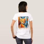Abstracte Whiskers: Beste kat mam T-shirt (Achterkant volledig)