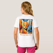 Abstracte Whiskers: Beste kat mam T-shirt (Achterkant volledig)