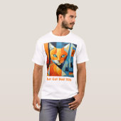 Abstracte Whiskers: Beste kat Pap T-shirt (Voorkant volledig)
