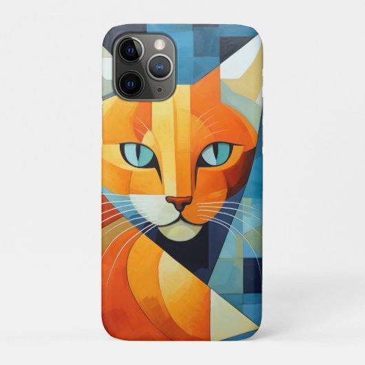 Abstracte Whiskers: Oranje kat Case-Mate iPhone Case (Achterkant)