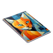 Abstracte Whiskers: Oranje kat Notitieboek (Rechterzijde)