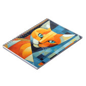 Abstracte Whiskers: Oranje kat Notitieboek (Linkerzijde)