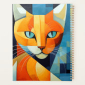 Abstracte Whiskers: Oranje kat Planner (Achterkant)