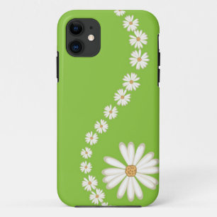 Abstracte White Daisies op Green iPhone 5 Hoesje