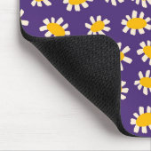 Abstracte White en Yellow Flowers Art Muismat (Hoek)