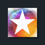 Abstracte White Star Canvas Afdruk<br><div class="desc">Trendy Abstract White Star</div>