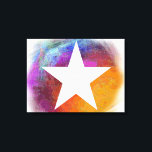 Abstracte White Star Canvas Afdruk<br><div class="desc">Trendy Abstract White Star</div>