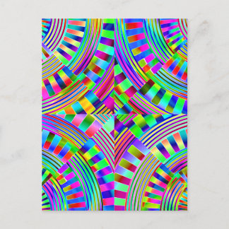 abstracte wieltjes en pinnen briefkaart