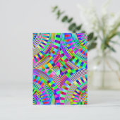 abstracte wieltjes en pinnen briefkaart (Staand voorkant)